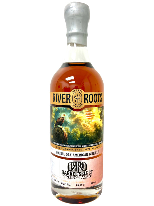 River Roots Barrel Co. - 10y 11m Kentucky Double Oak American Whiskey- Single Barrel #GE-A-A01-DO - "Freedom Aged"