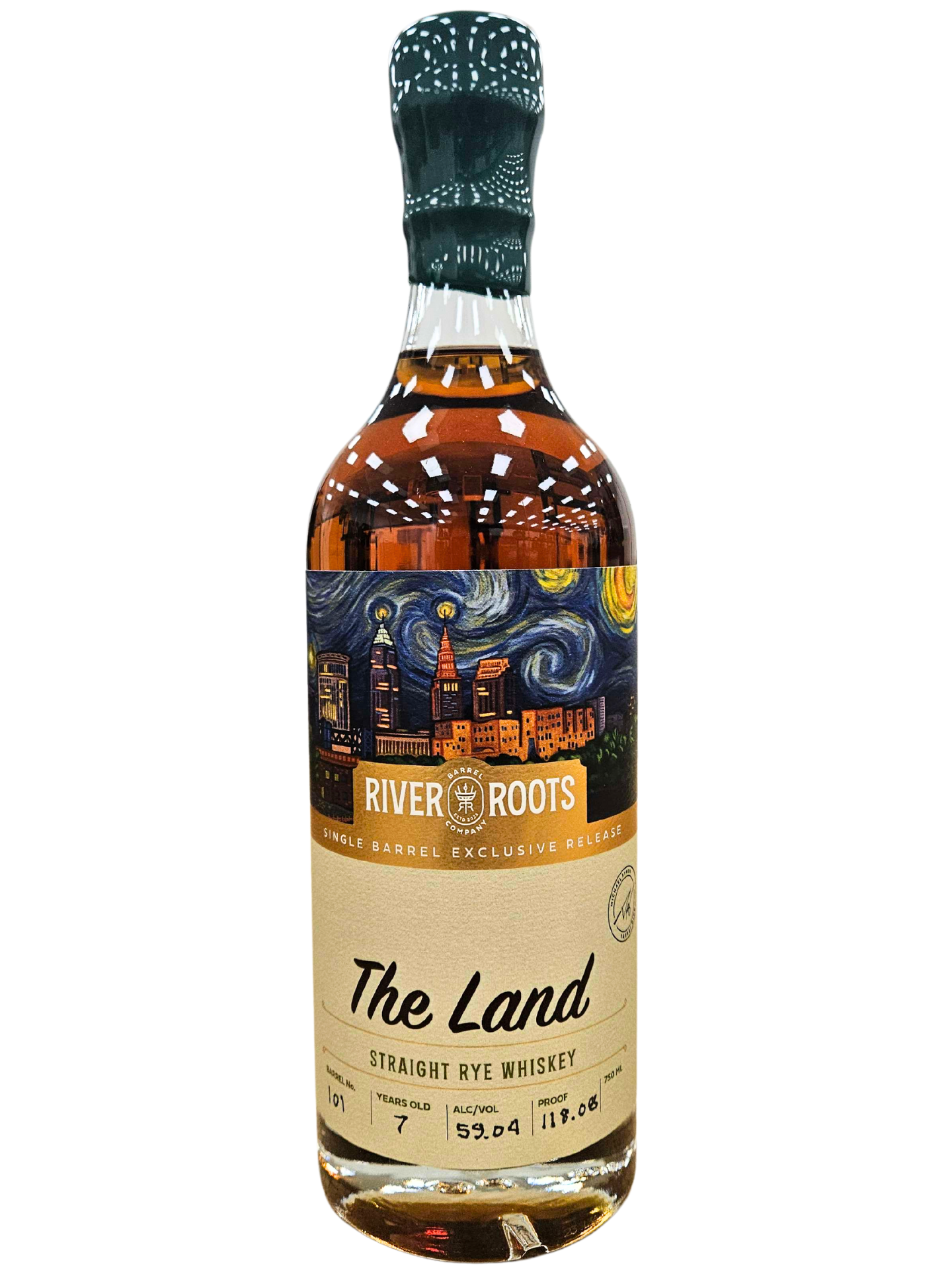 River Roots Barrel Co. - 7 Yr Indiana Straight Rye Whiskey – Single Barrel  - Selected by Michael Symon “The Land”